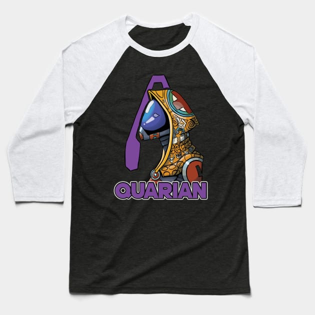 Quarian Bust Baseball T-Shirt by Dylan